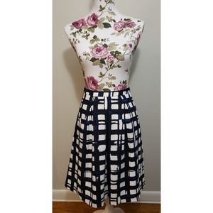 Long artsy checkered skirt